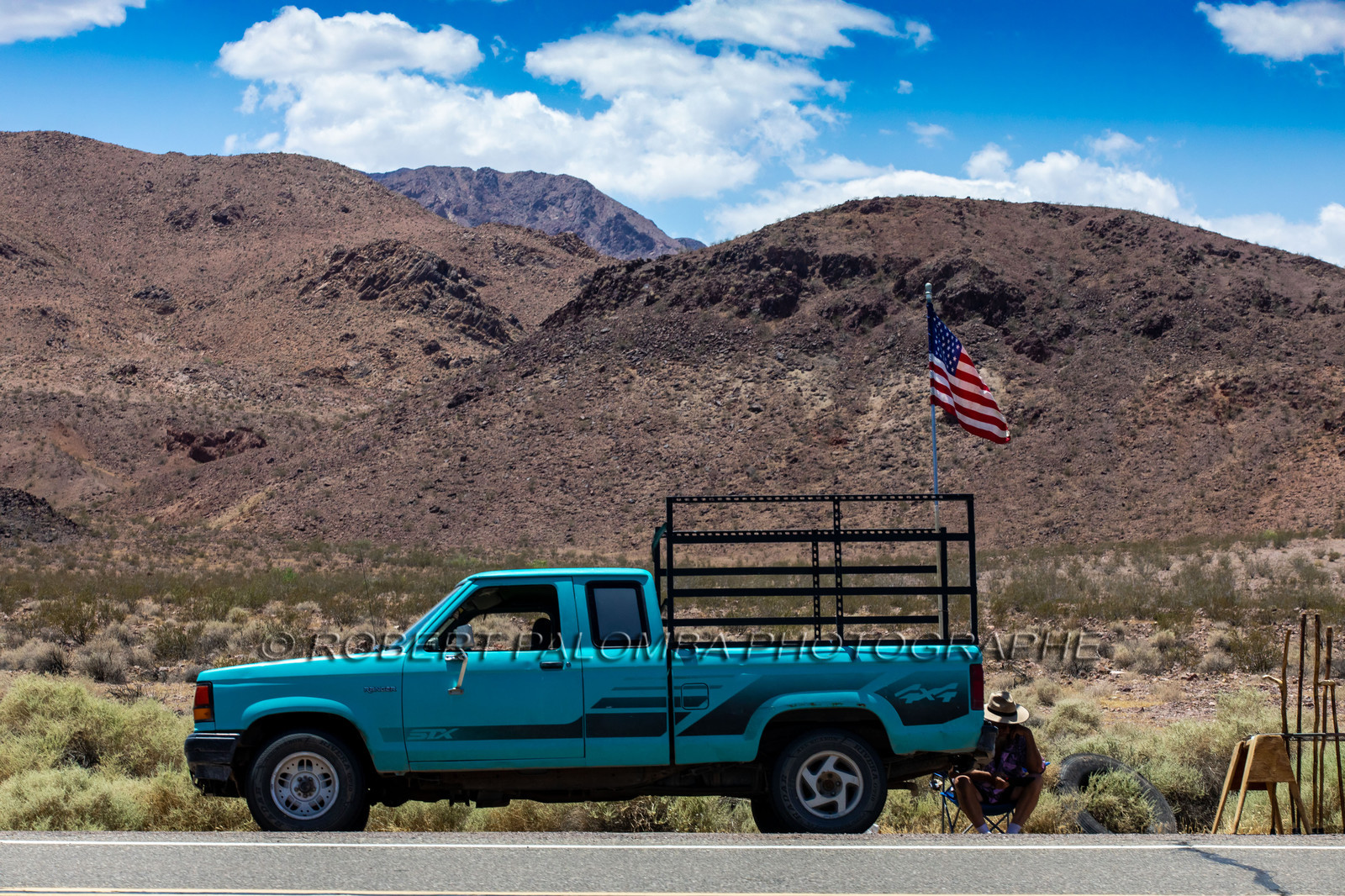 Sur la route pour aller à Bagdad Café