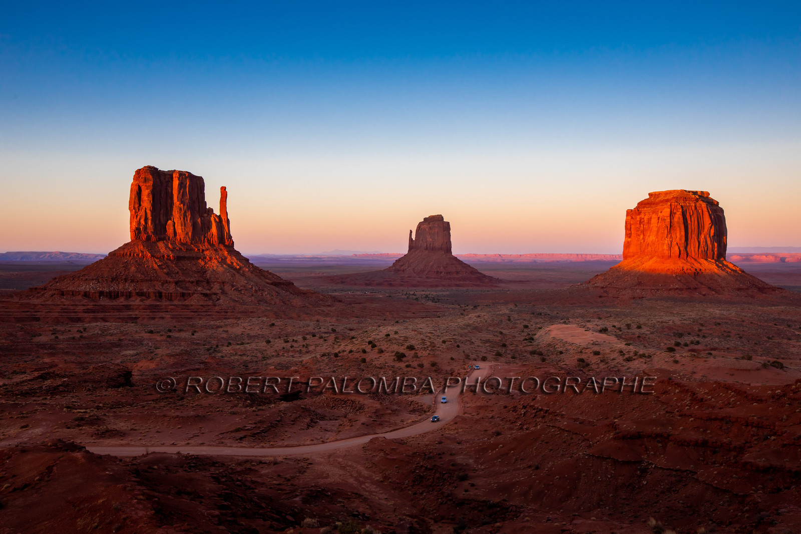 Coucher de soleil sur Monument Valley