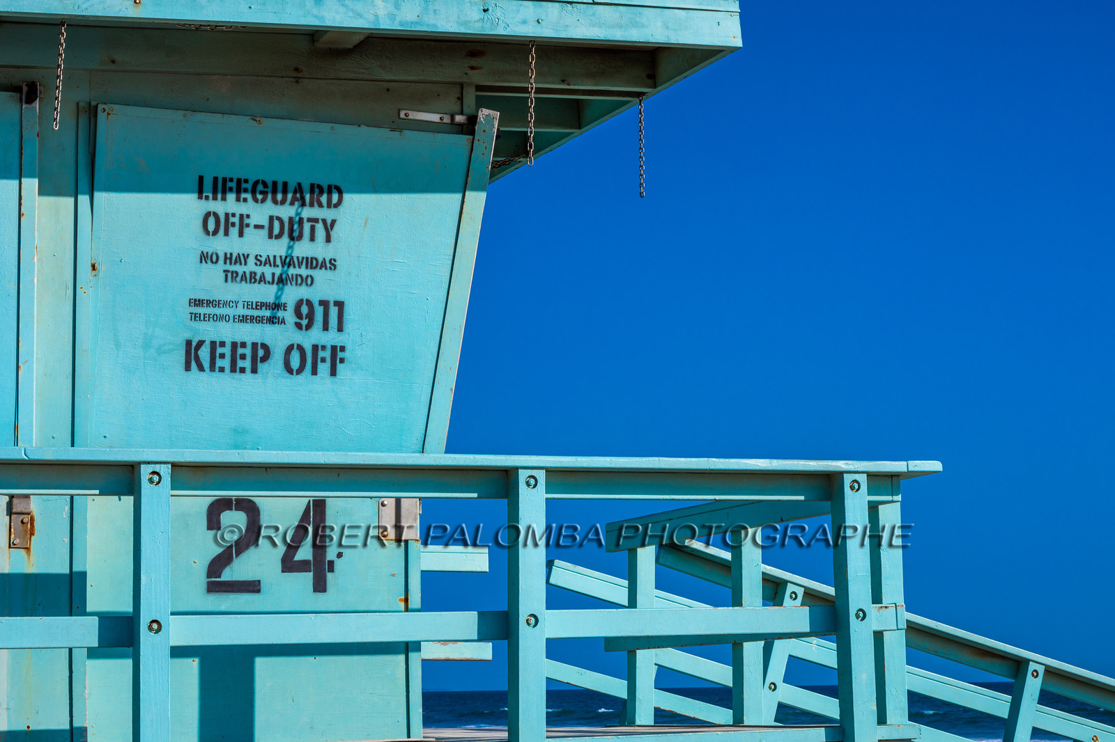 Etats-Unis, Californie-du-Sud, Los Angeles, Venice, Venice Beach, Poste de Sauveteur en mer