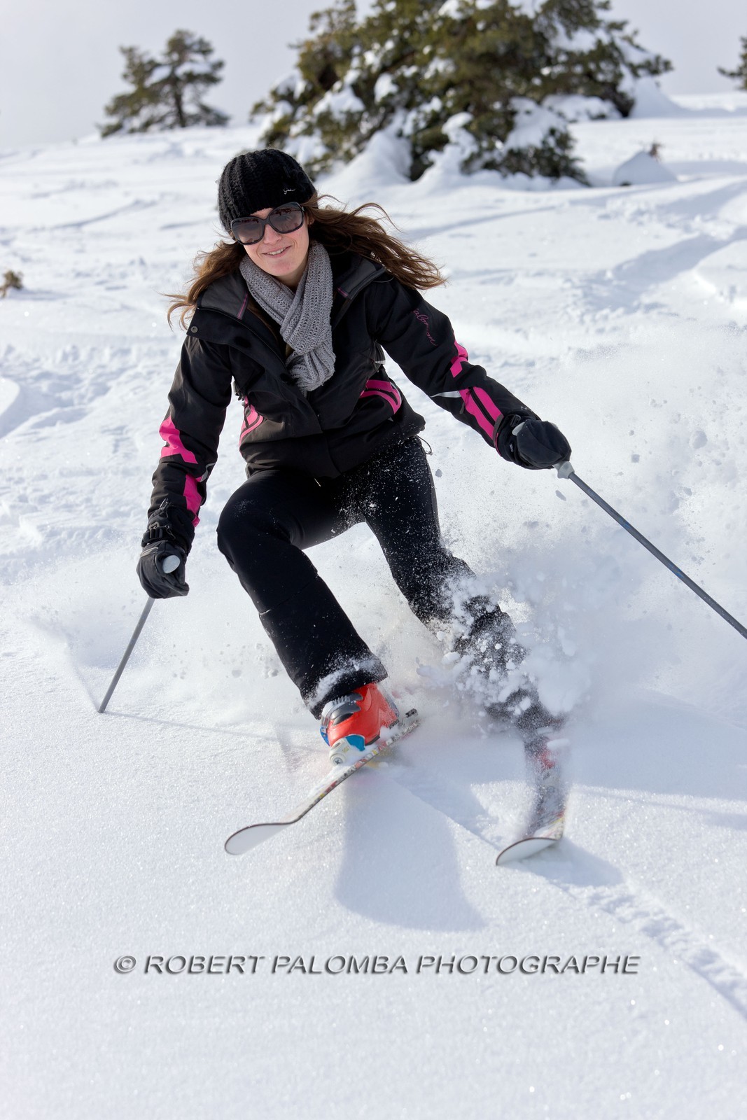 Ski en poudreuse  à l'Audibergue